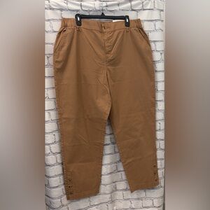 Macy’s Style & Co.  :18 Women Salty Nut Comfort Waist Straight High Rise Pants